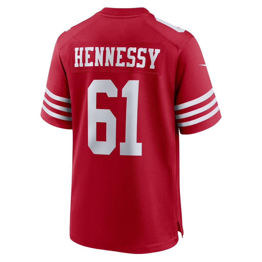 San Francisco 49ers Matt Hennessy Scarlet Team Game Jersey