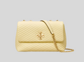 NWT Tory Burch Kira Moto Quilt Small Convertible Shoulder Bag/ Lemon Swirl