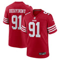San Francisco 49ers Sam Okuayinonu Scarlet Team Game Jersey