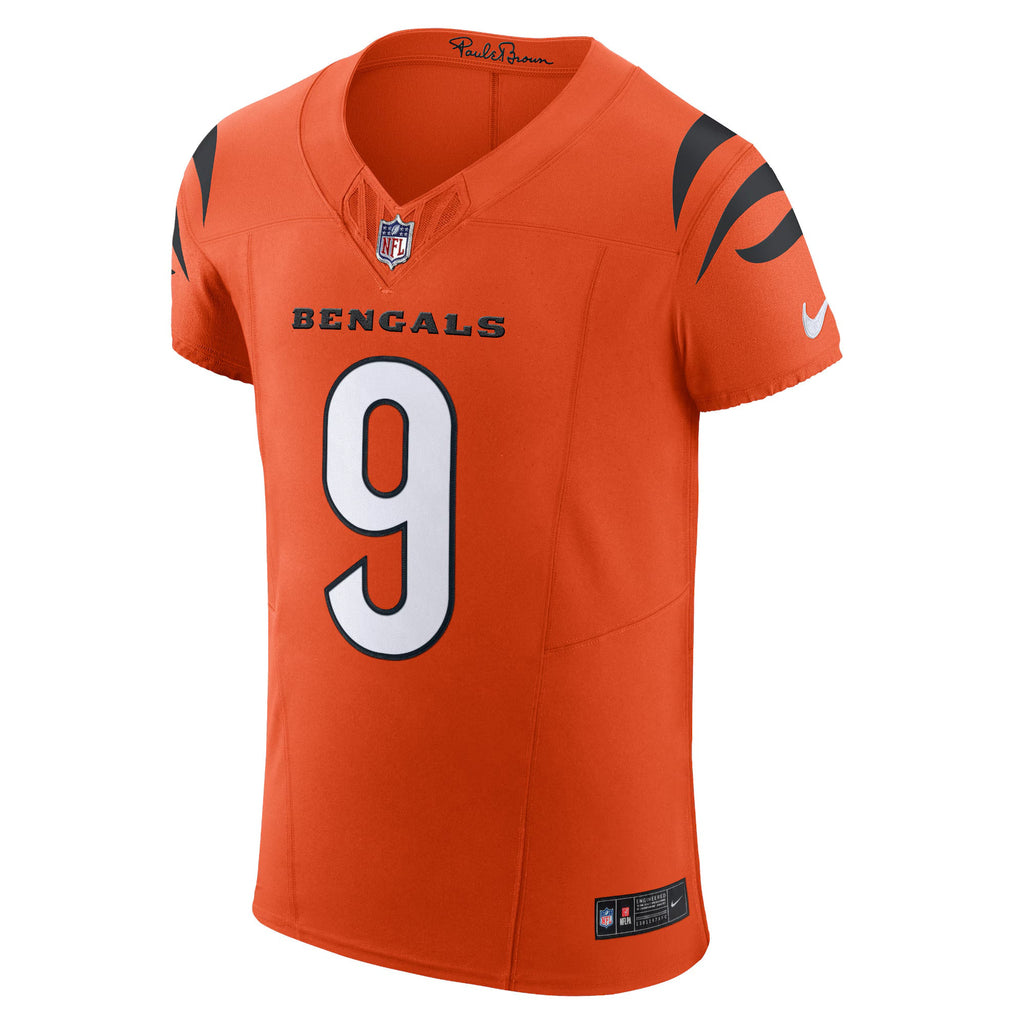Cincinnati Bengals Joe Burrow Orange Vapor F.U.S.E. Elite Jersey