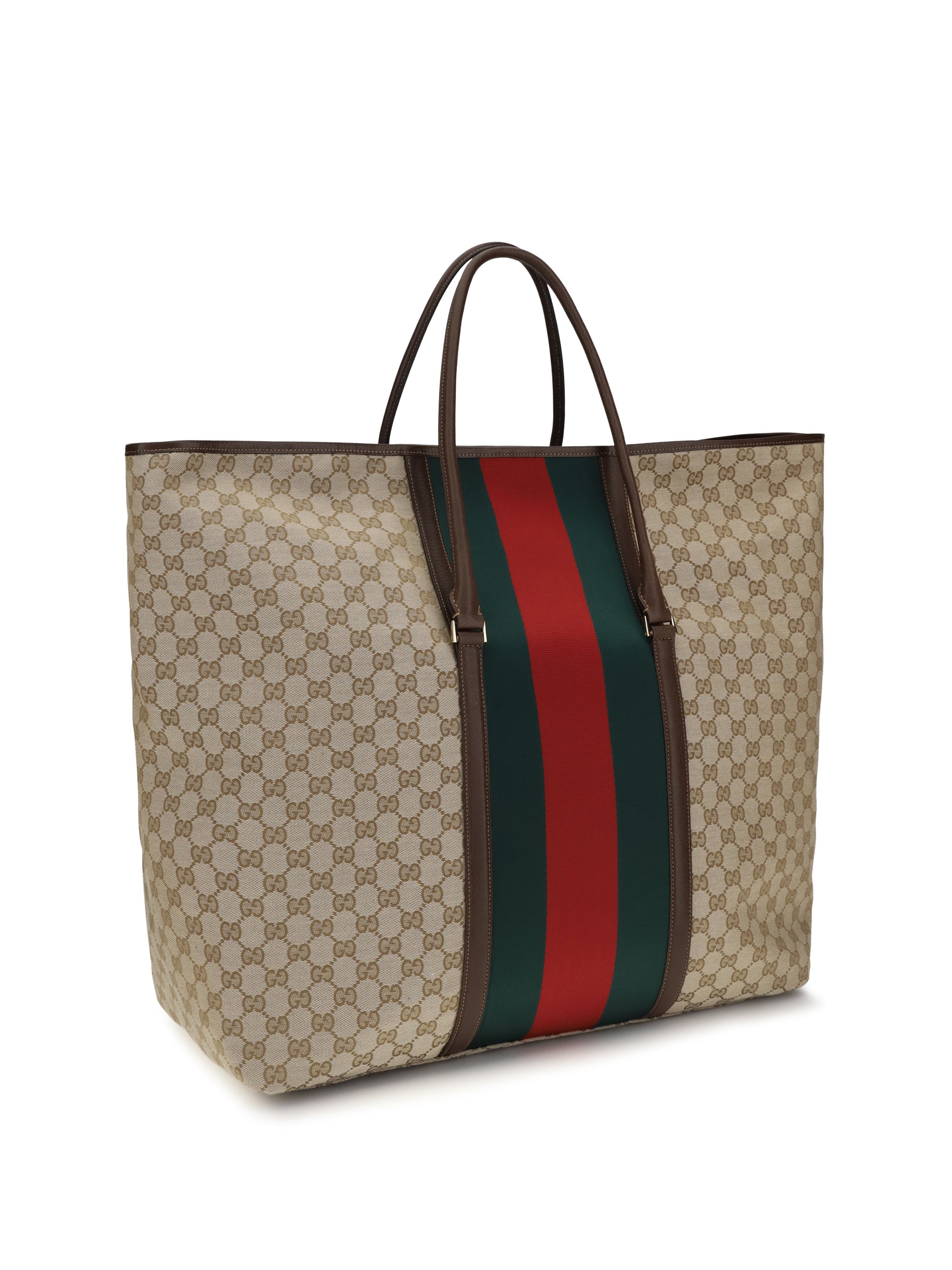 Gucci Women Gg Travel Bag With Web Stripe
