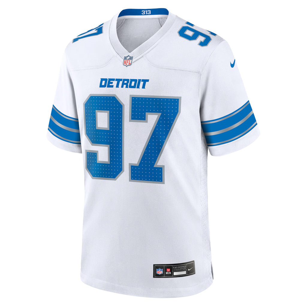 Detroit Lions Aidan Hutchinson White Game Jersey