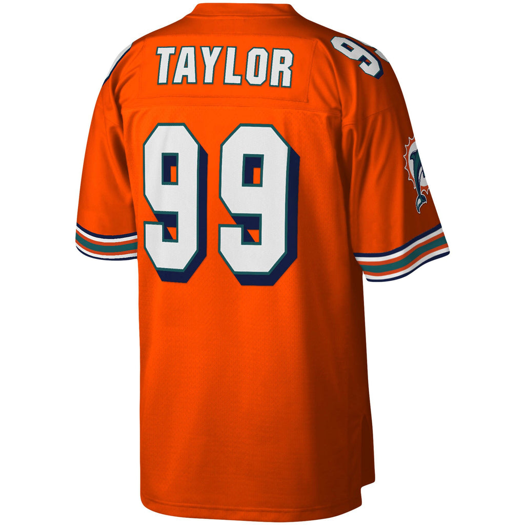 Miami Dolphins Jason Taylor Mitchell & Ness Orange Big & Tall 2004 Retired Player Replica Jersey