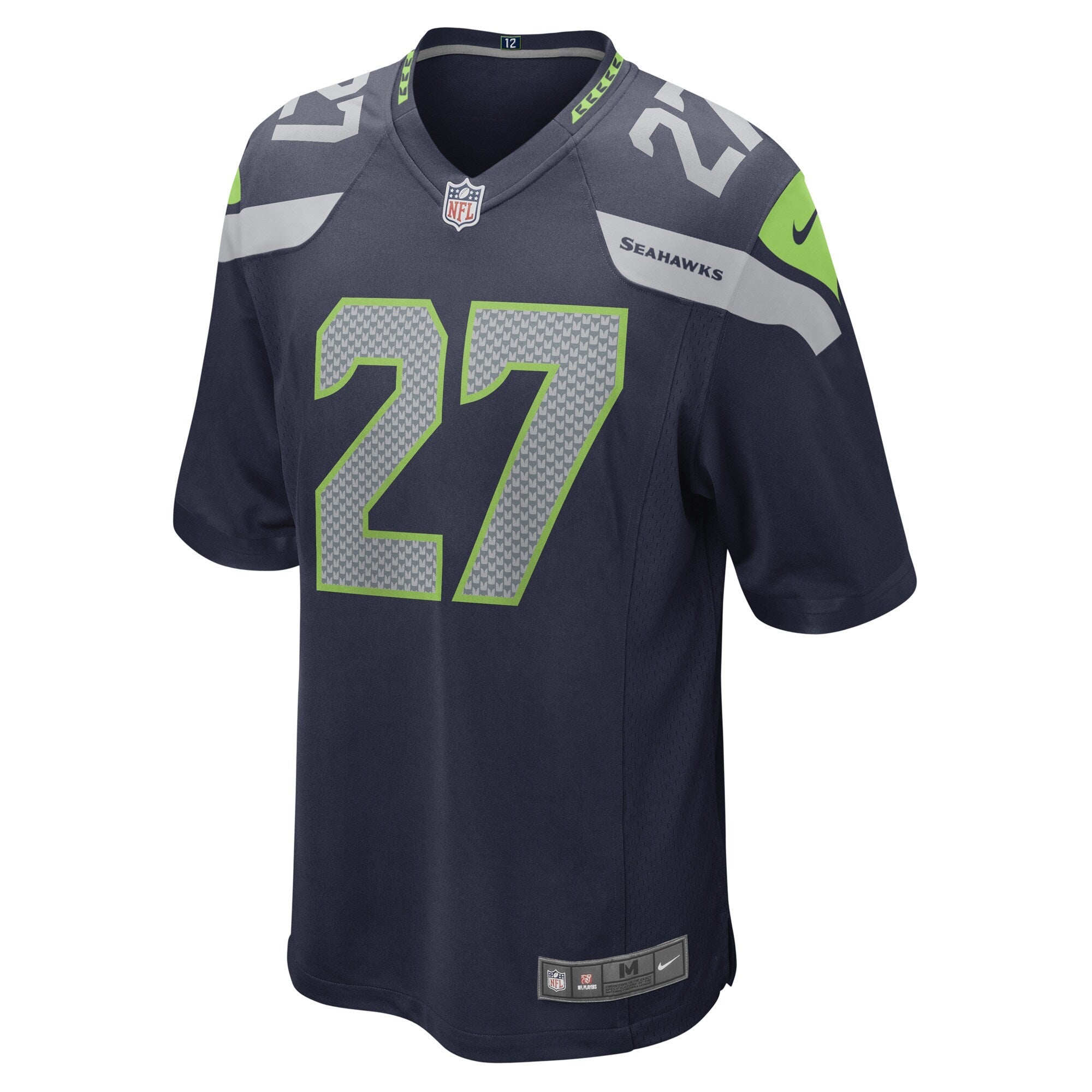 Seattle Seahawks Tariq Woolen College Navy Game Player Jersey