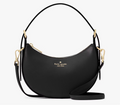 NWT Kate Spade Leather Nova Crescent Shoulder Bag In Black