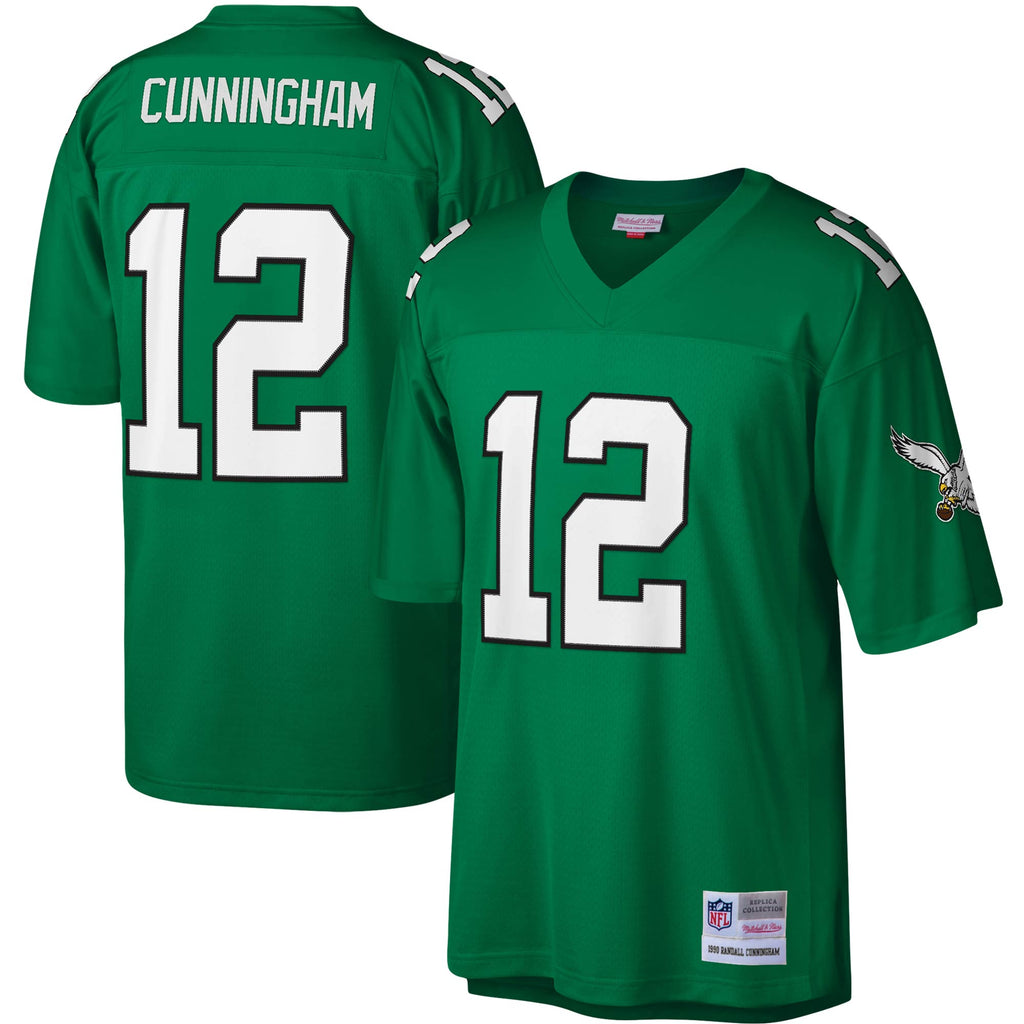 Philadelphia Eagles Randall Cunningham Mitchell & Ness Kelly Green Legacy Replica Jersey