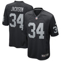 Las Vegas Raiders Bo Jackson Black Game Retired Player Jersey