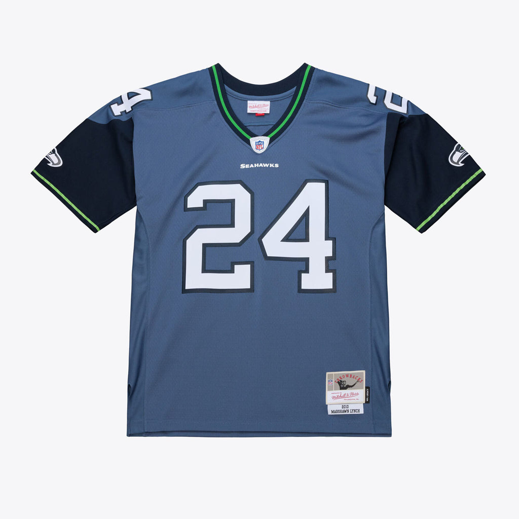 Seattle Seahawks Marshawn Lynch Mitchell & Ness Blue 2010 Legacy Throwback Replica Jersey