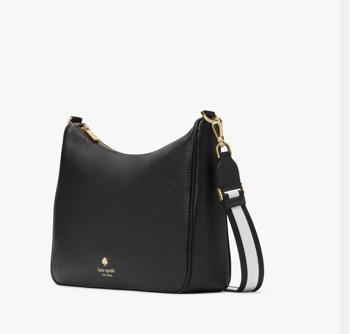 NWT Kate Spade Emma Large Leather Crossbody In Gold/Black