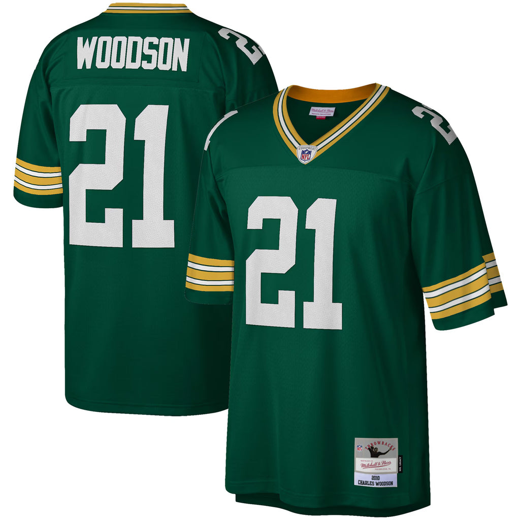 Green Bay Packers Charles Woodson Mitchell & Ness Green Legacy Replica Jersey