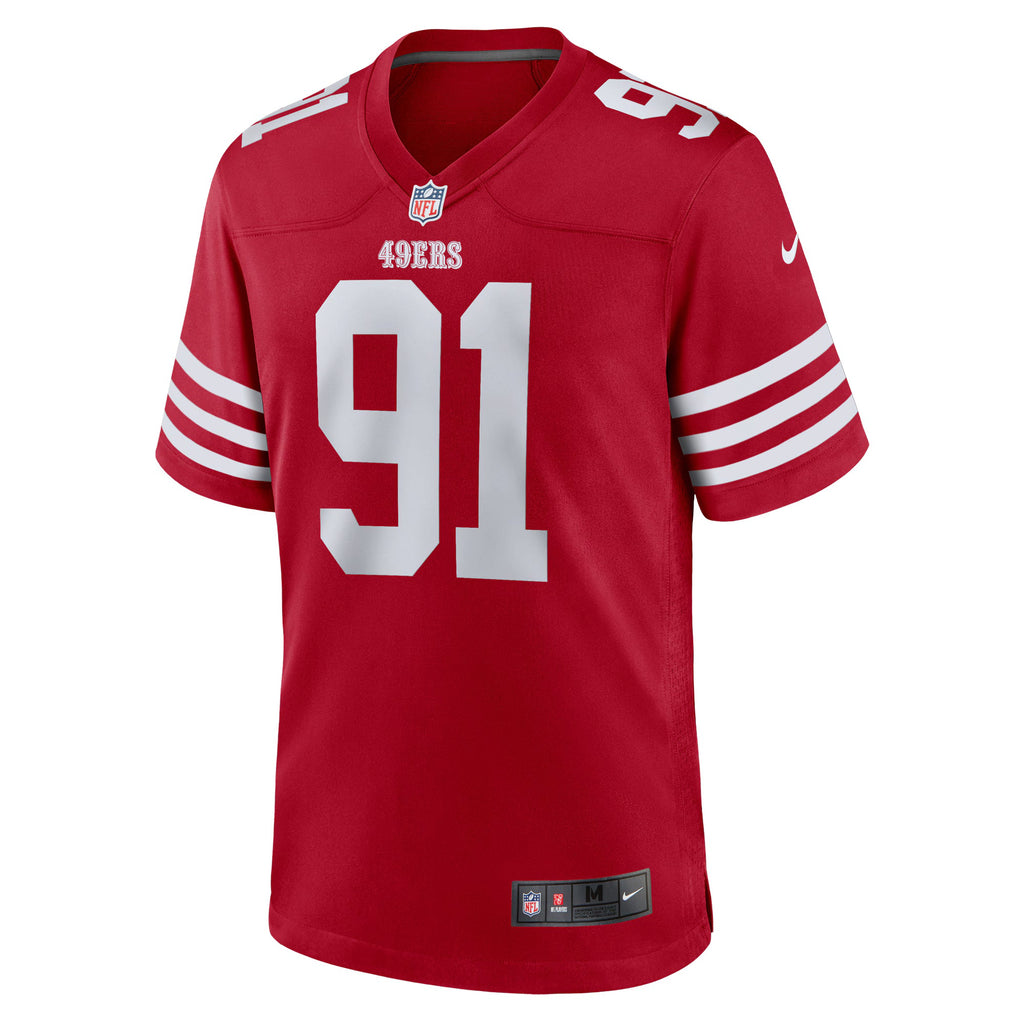 San Francisco 49ers Earnest Brown IV Scarlet Team Game Jersey