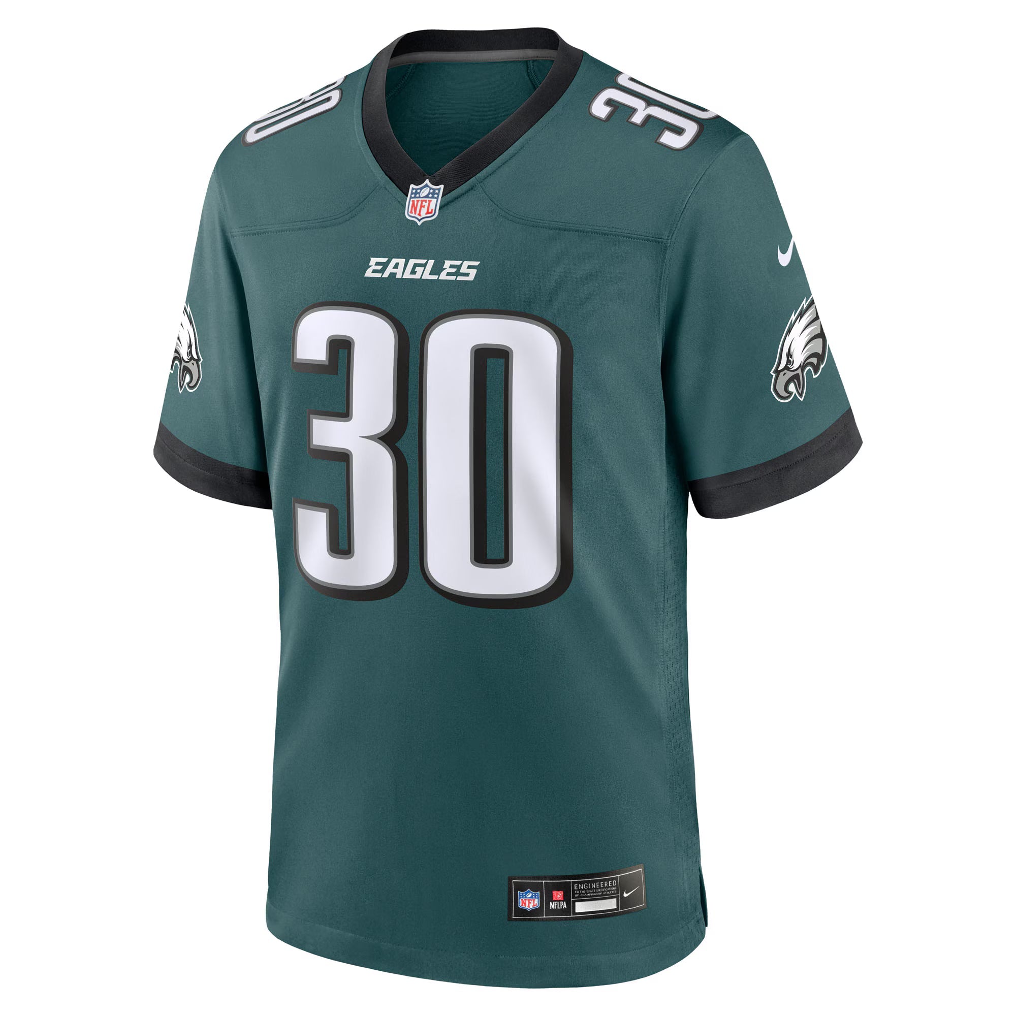 Philadelphia Eagles Jihaad Campbell Green 2025 NFL Draft First Round Pick Game Jersey