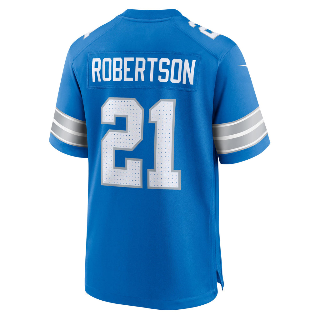 Detroit Lions Amik Robertson Blue Game Jersey