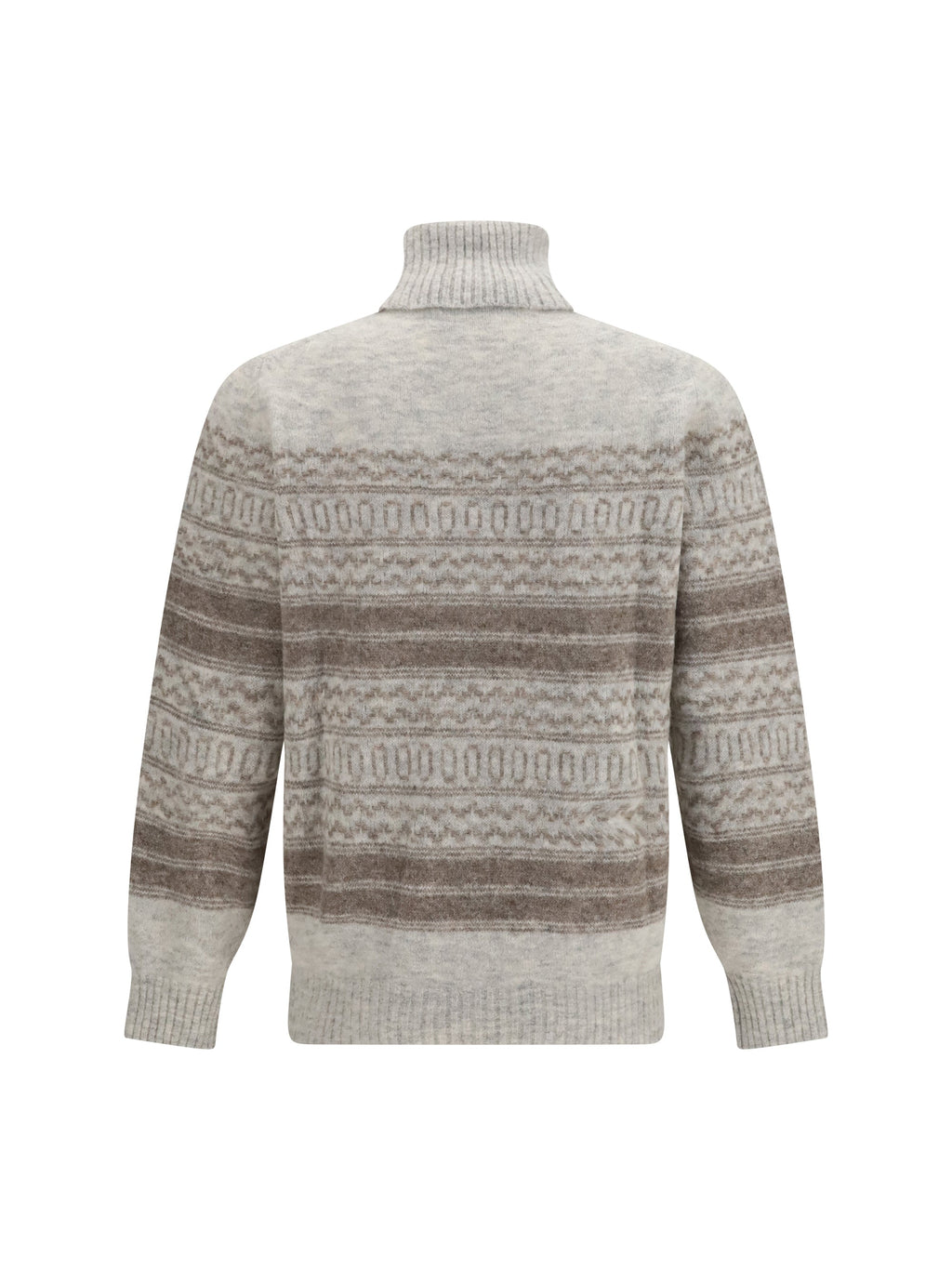 Brunello Cucinelli Men Fair Isle Knit Turtleneck Sweater