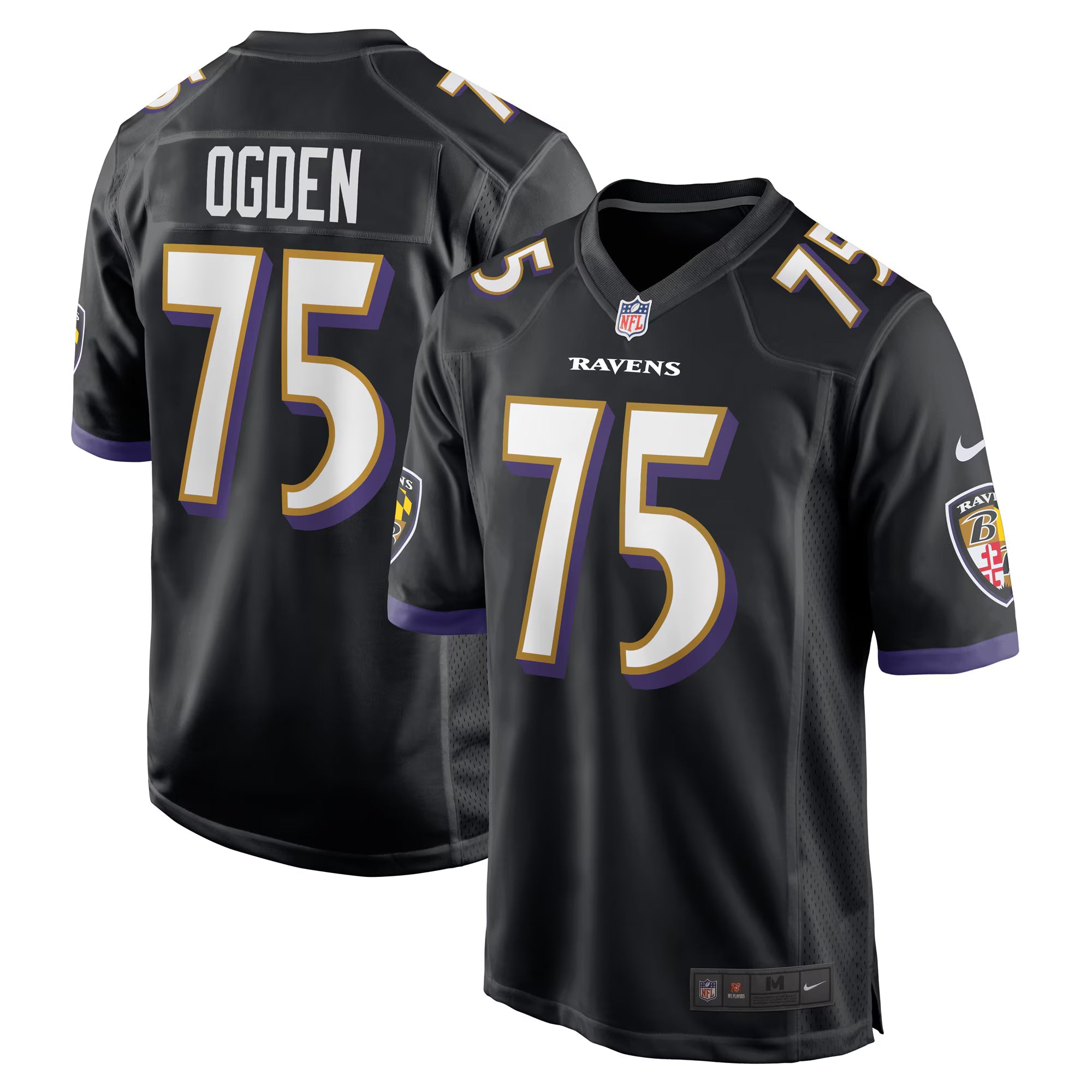 Baltimore Ravens Jonathan Ogden Black Retired Player Alternate Game Jersey