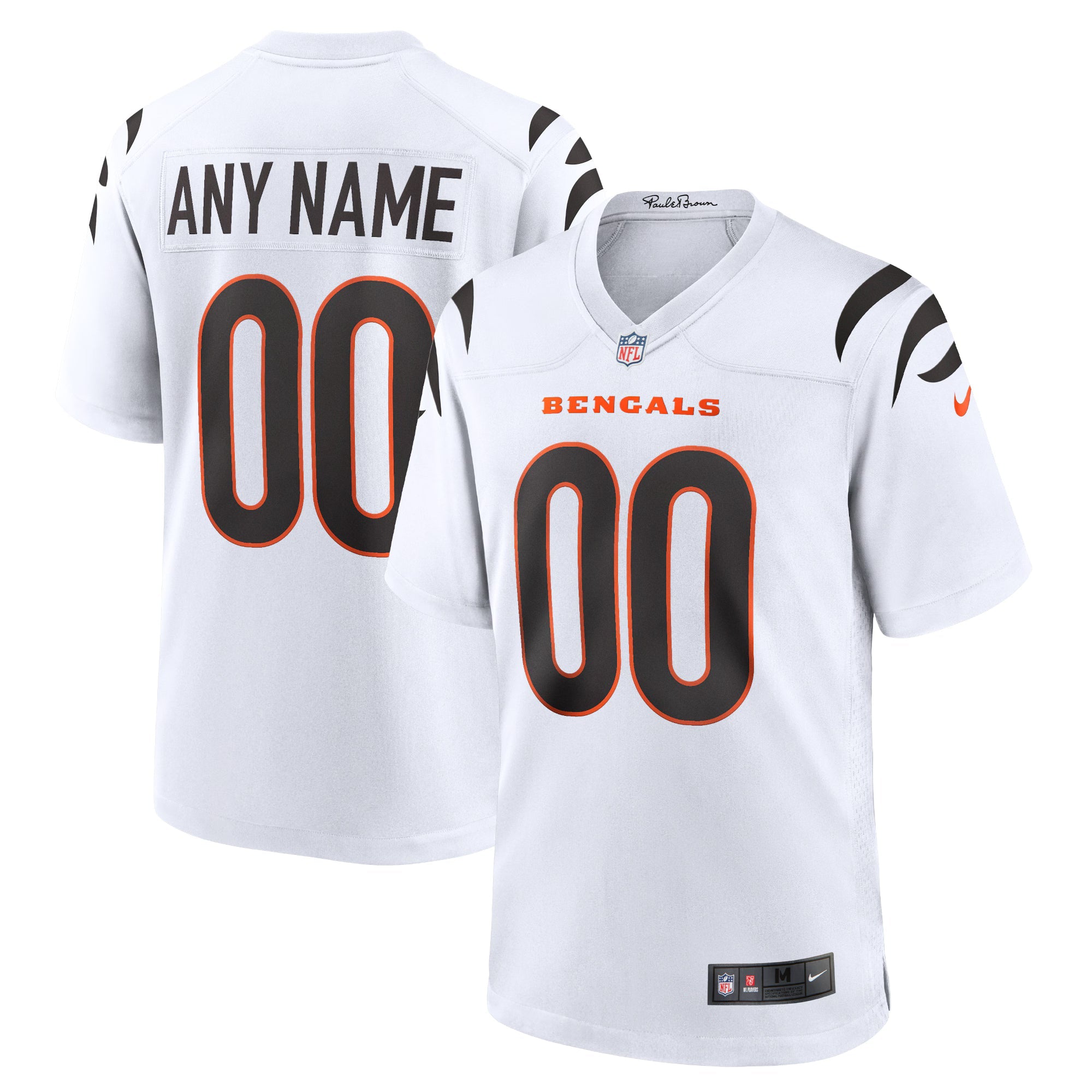 Cincinnati Bengals White Game Custom Jersey