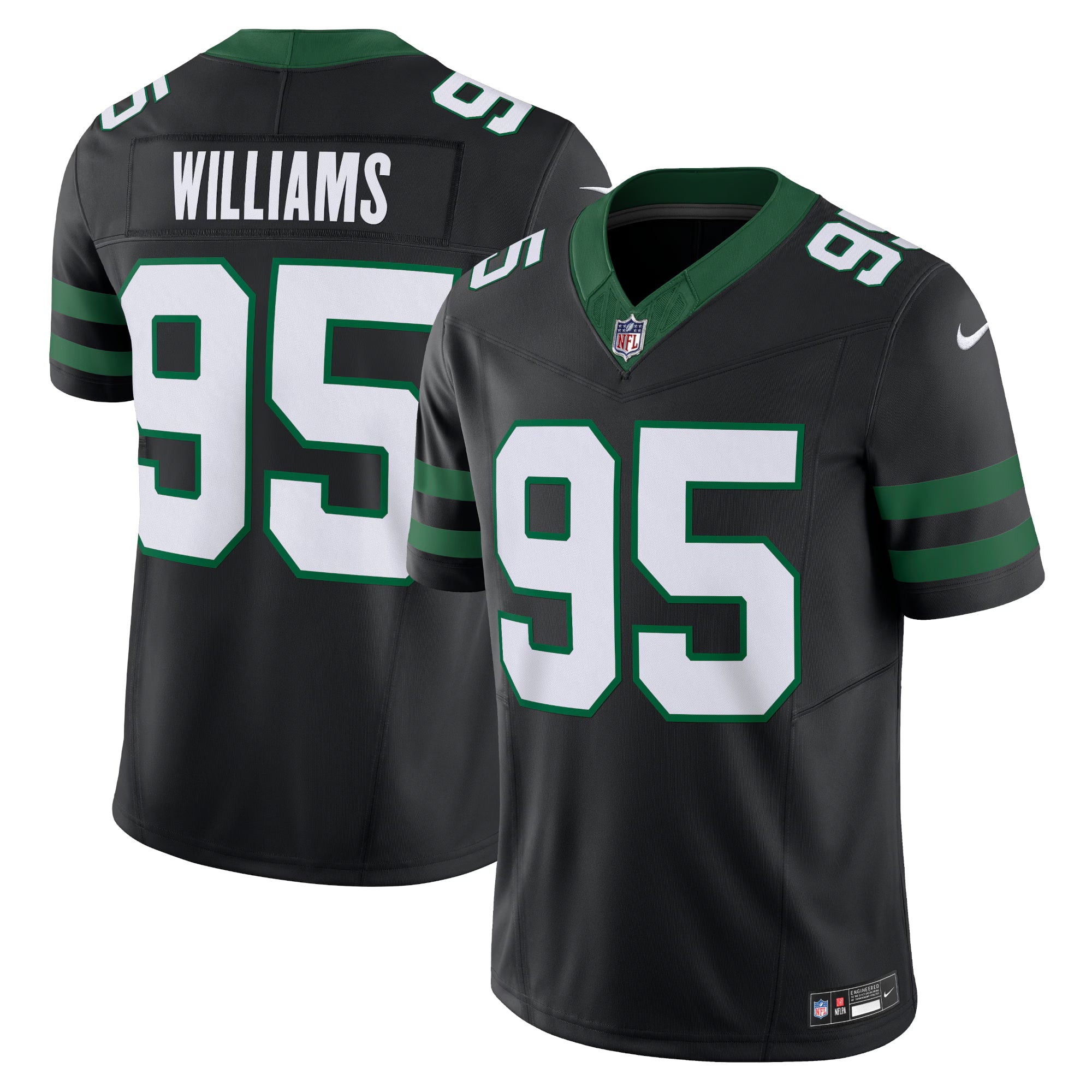 New York Jets Quinnen Williams Legacy Black Alternate Vapor F.U.S.E. Limited Jersey