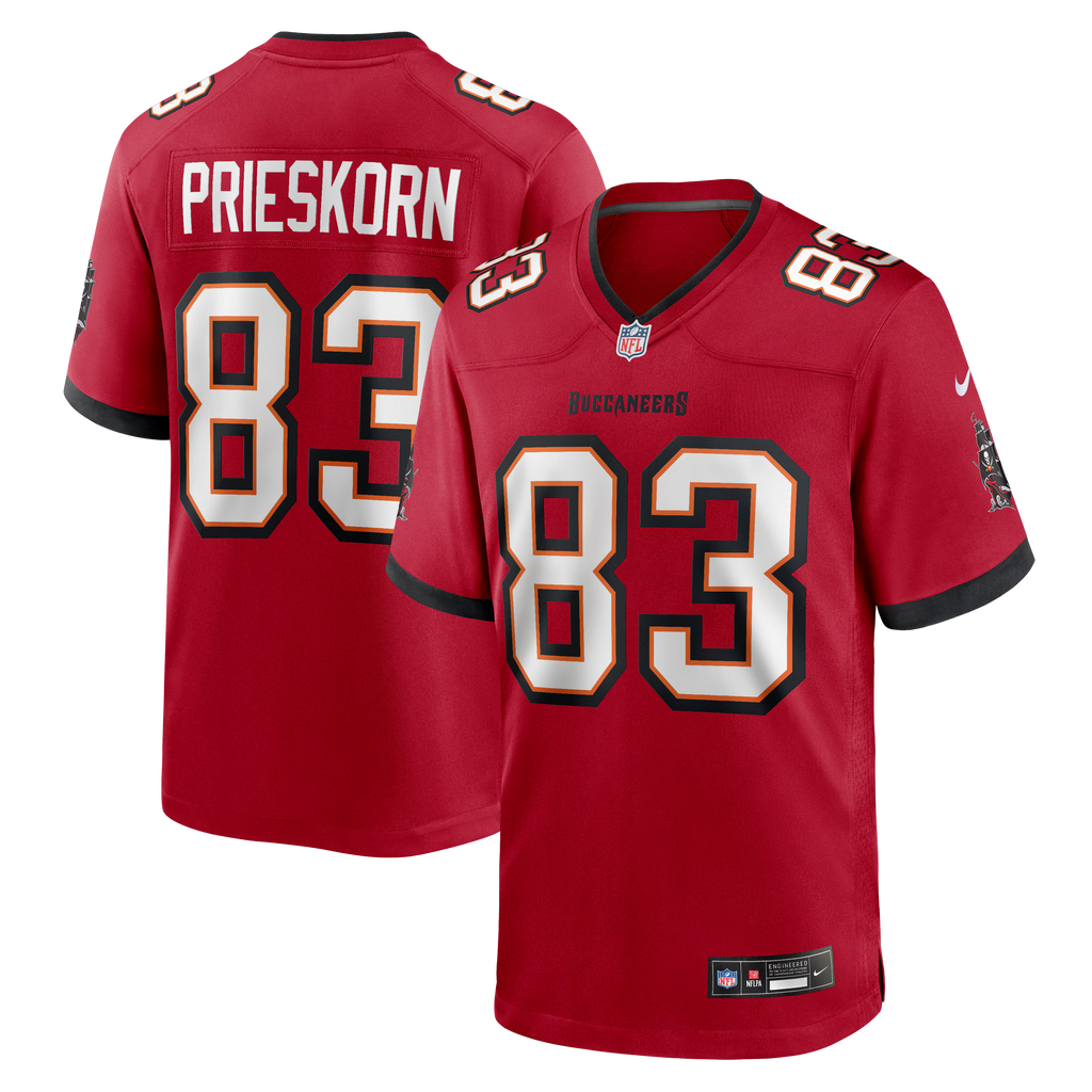 Tampa Bay Buccaneers Caden Prieskorn Red Team Game Jersey