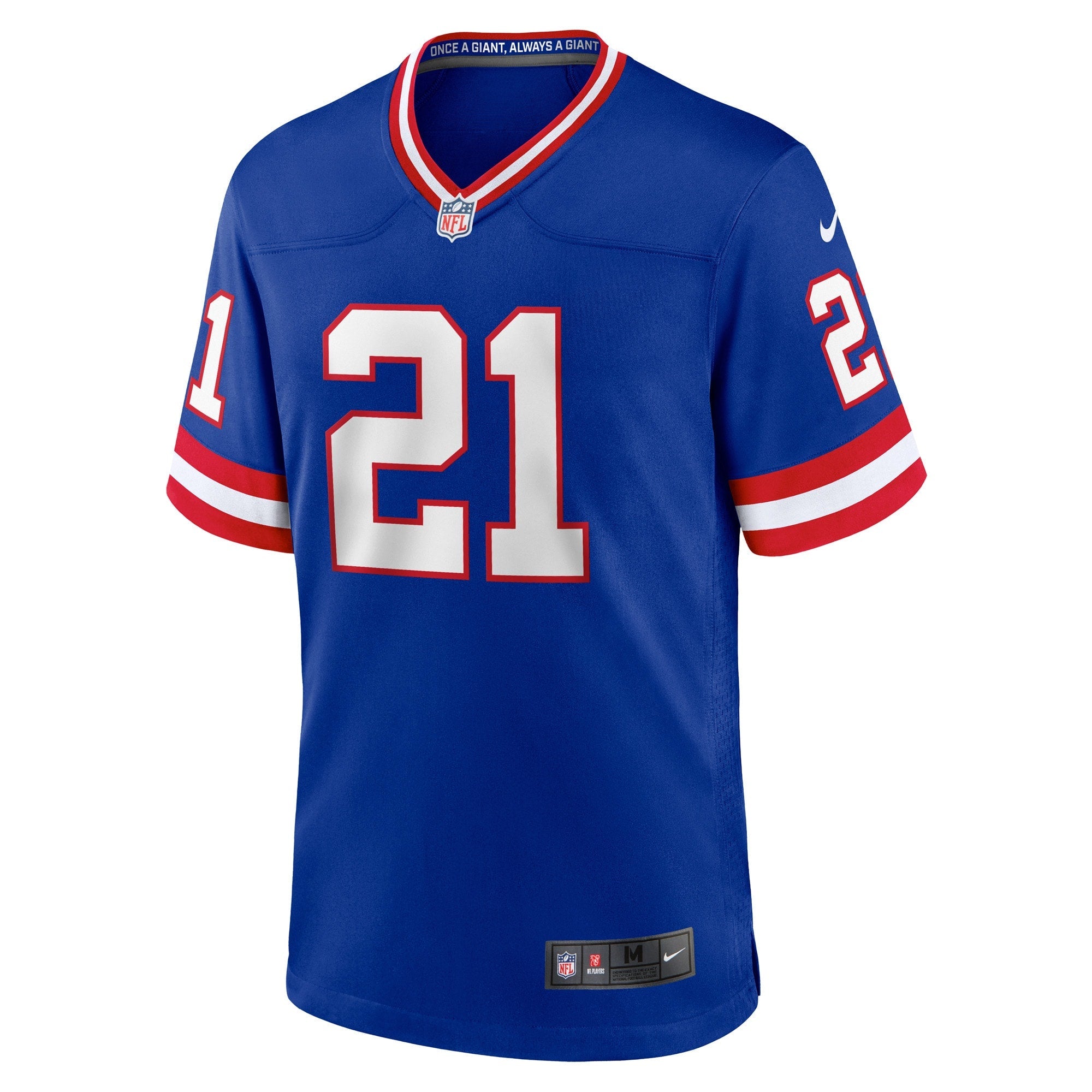 New York Giants Tiki Barber Royal Retired Player Alternate Game Jersey