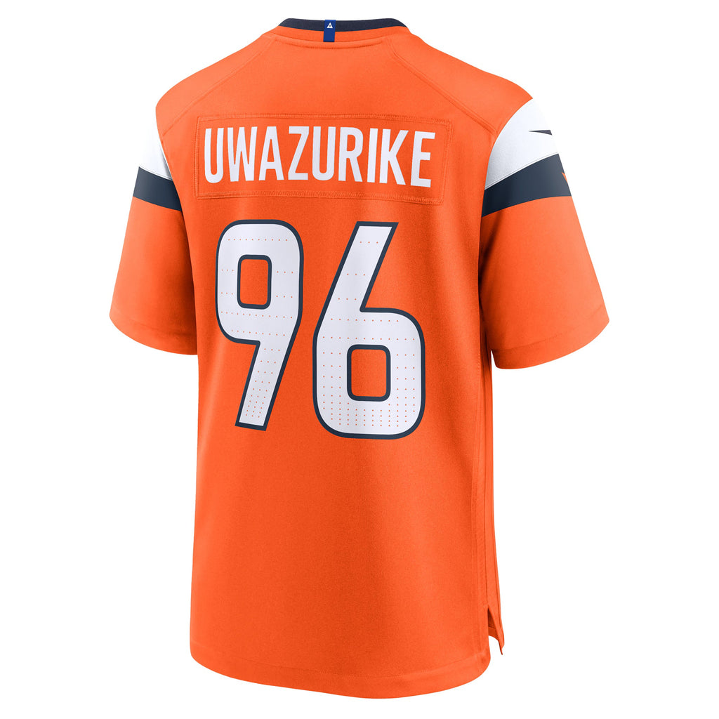 Denver Broncos Eyioma Uwazurike Orange Team Game Jersey