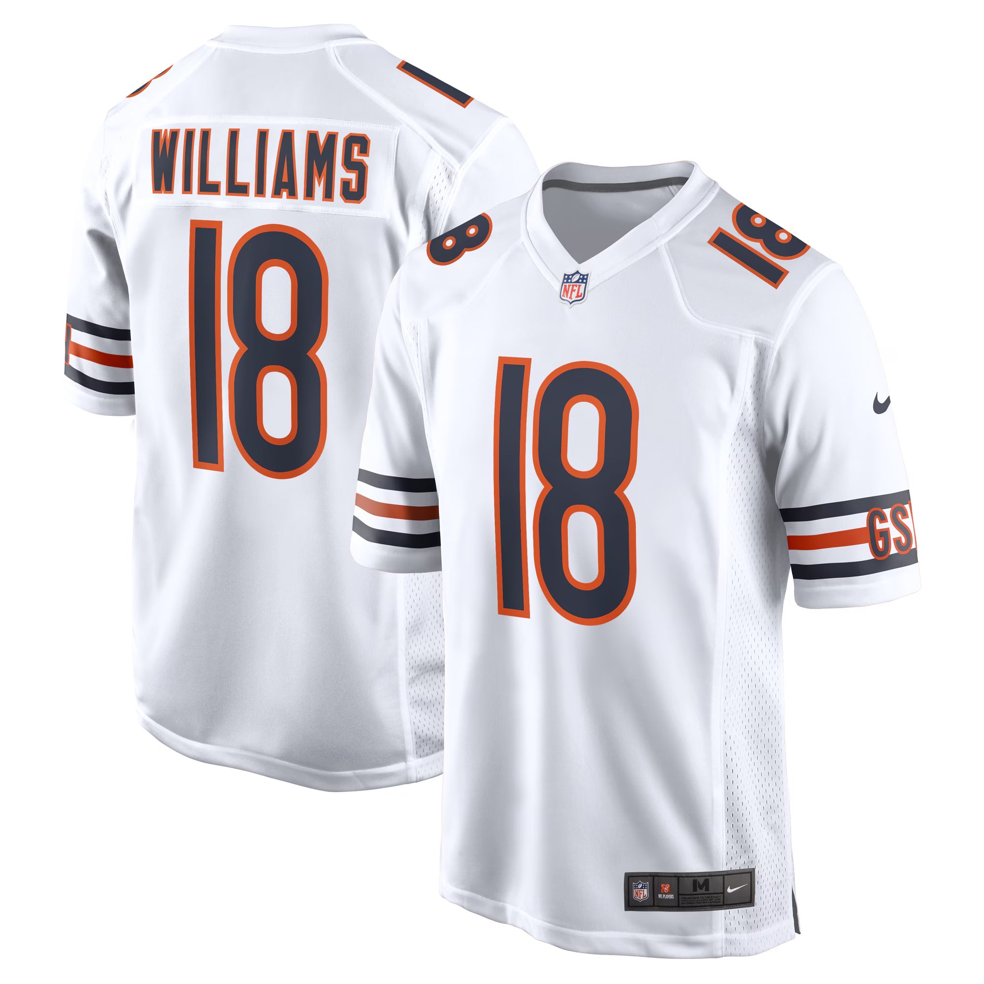 Chicago Bears Caleb Williams White First Round Pick Player Game Jersey