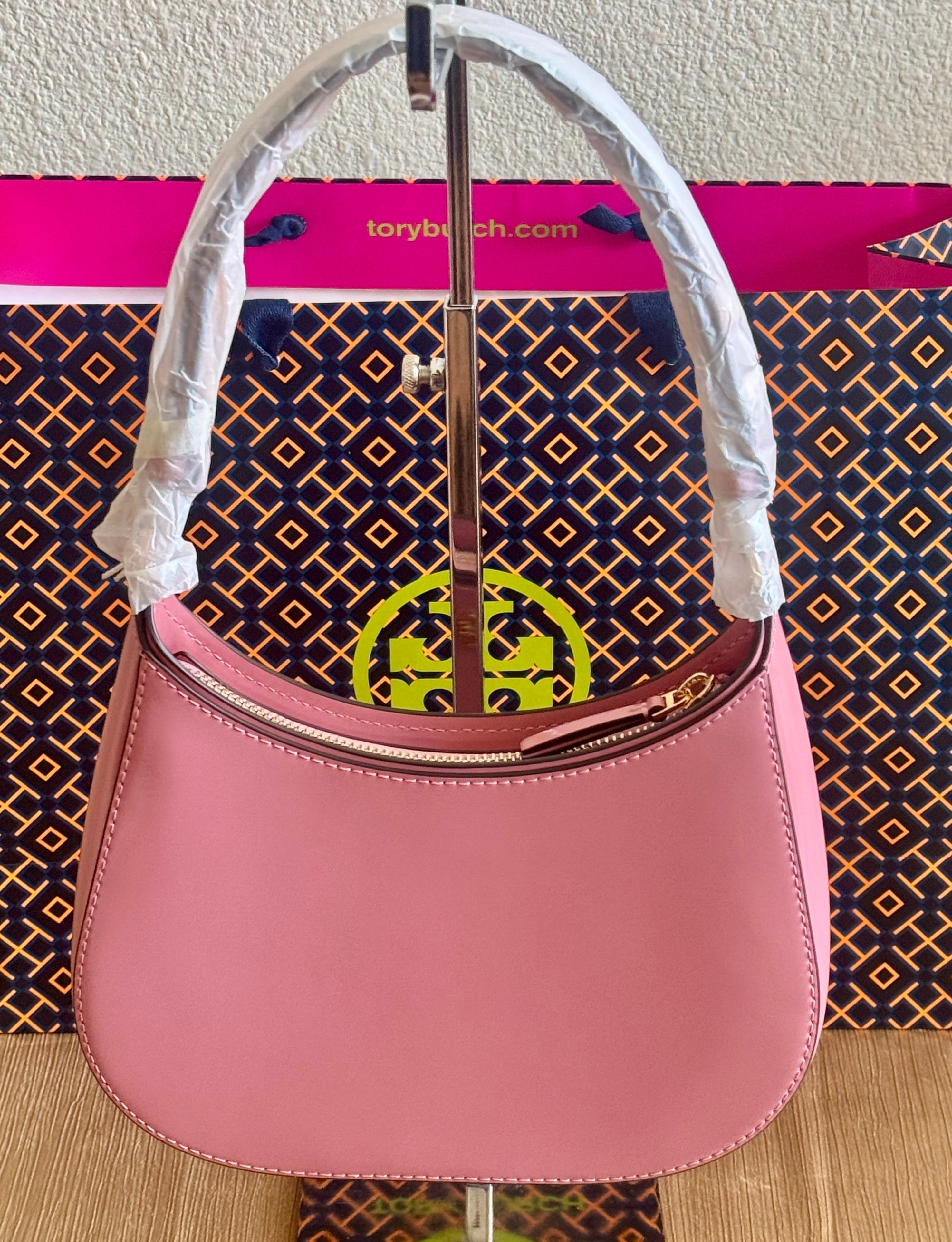 NWT Tory Burch Emerson Patent Leather Shoulder Bag in Pink
