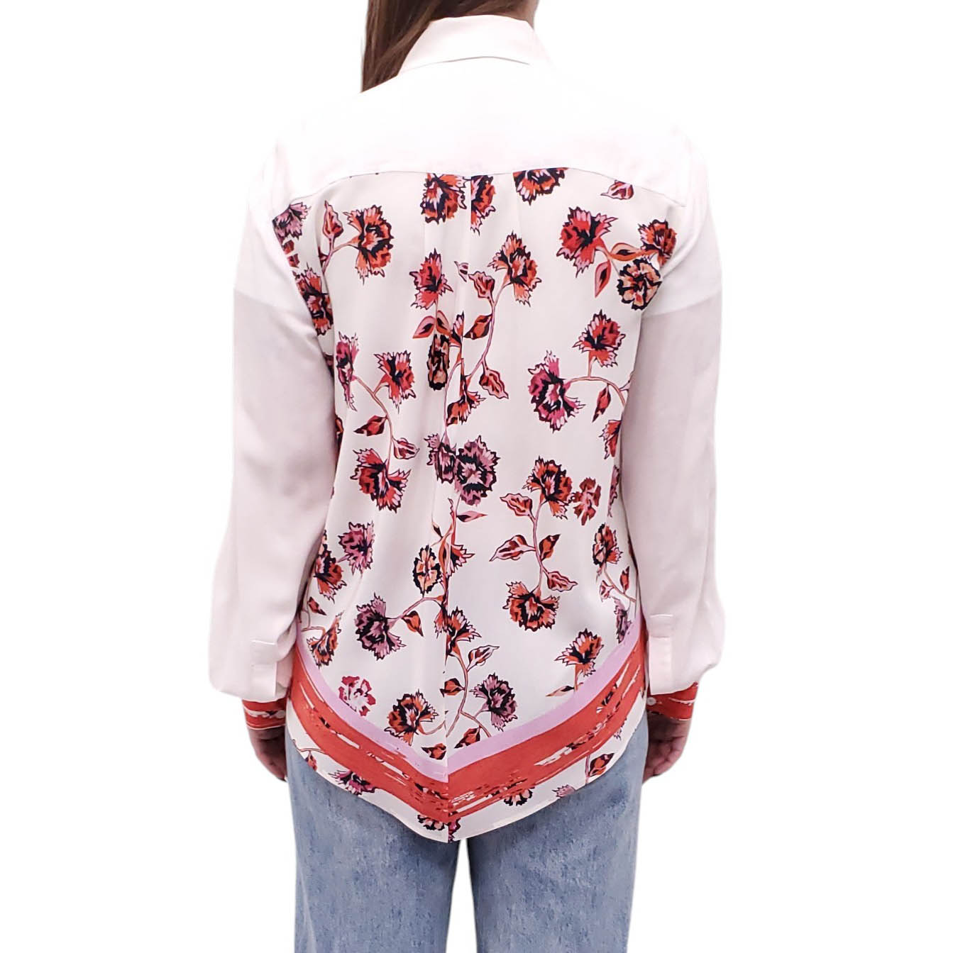 DEREK LAM 10 CROSBY FLORAL BLOUSE - SIZE 8