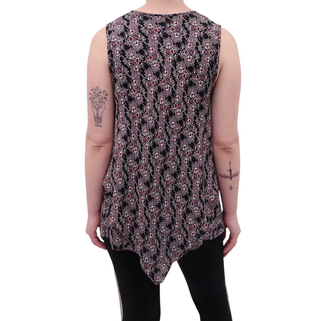 DEREK LAM 10 CROSBY SILK LAYERED TANK - SIZE 10