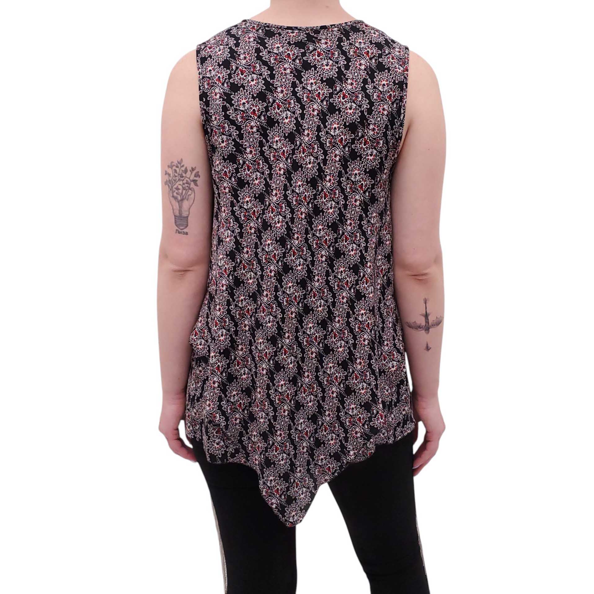 DEREK LAM 10 CROSBY SILK LAYERED TANK - SIZE 10