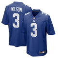 New York Giants Russell Wilson Royal Game Jersey