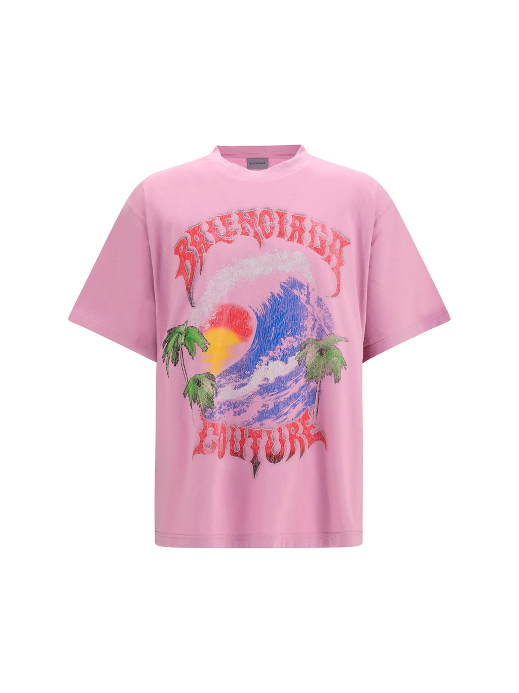 Balenciaga Men Vintage Surfer Oversized T-Shirt