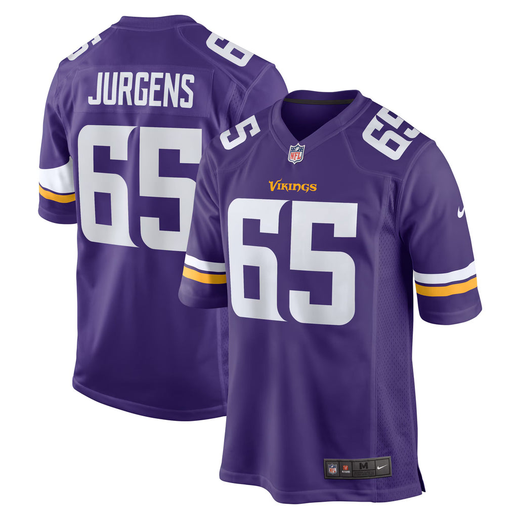 Minnesota Vikings Michael Jurgens Purple Game Jersey