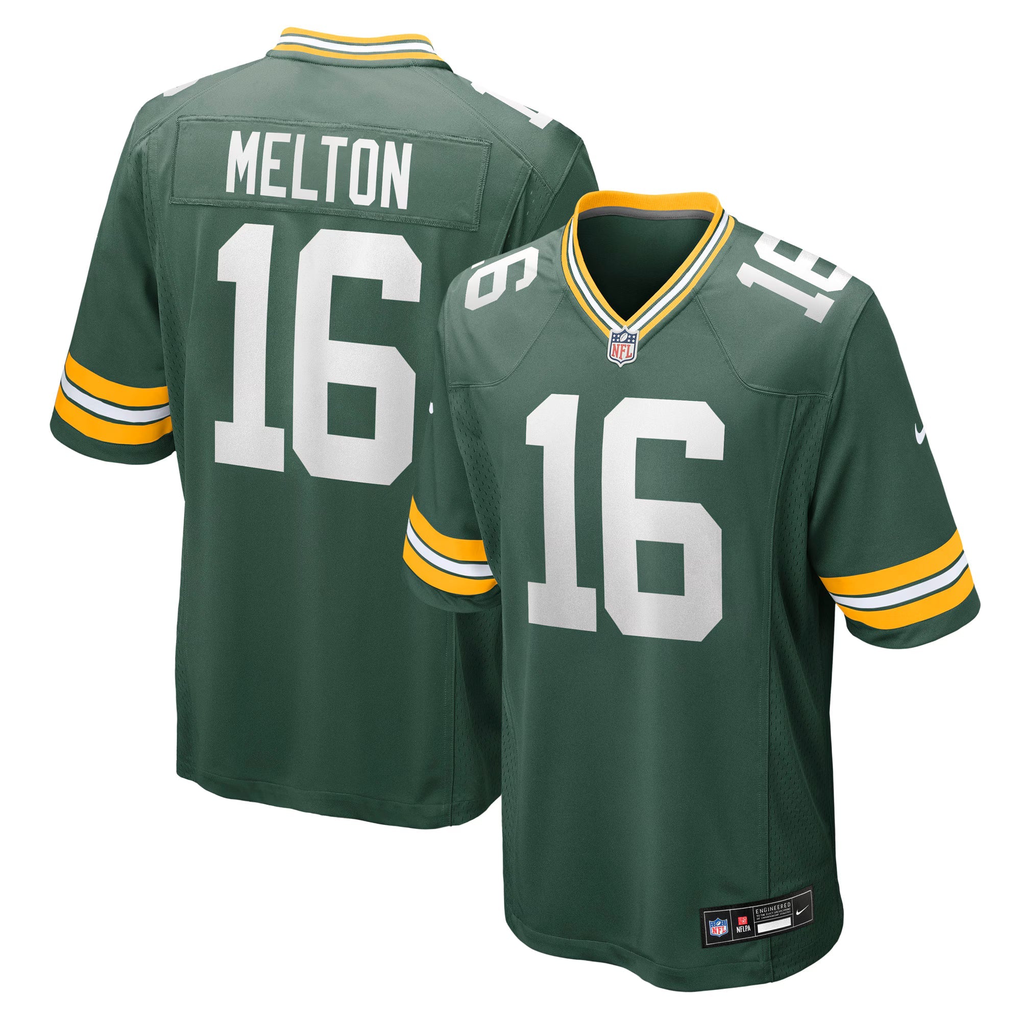 Green Bay Packers Bo Melton Green Team Game Jersey