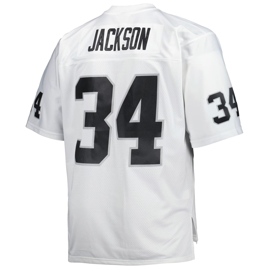 Las Vegas Raiders Bo Jackson Mitchell & Ness White Big & Tall 1988 Retired Player Replica Jersey