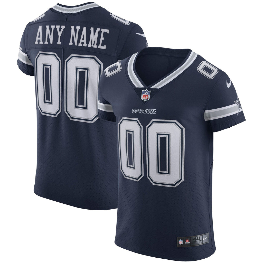 Dallas Cowboys Navy Vapor Elite Custom Jersey