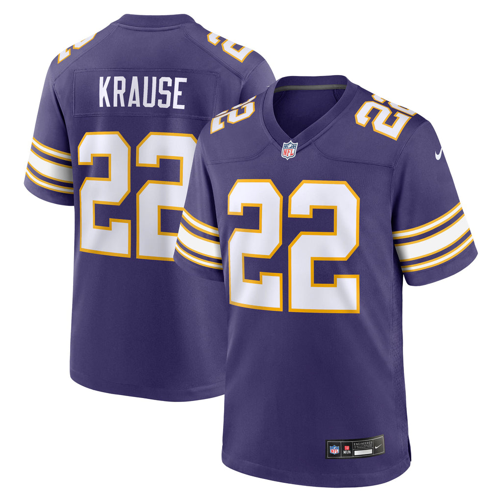 Minnesota Vikings Paul Krause Purple Retired Player Alternate Game Jersey
