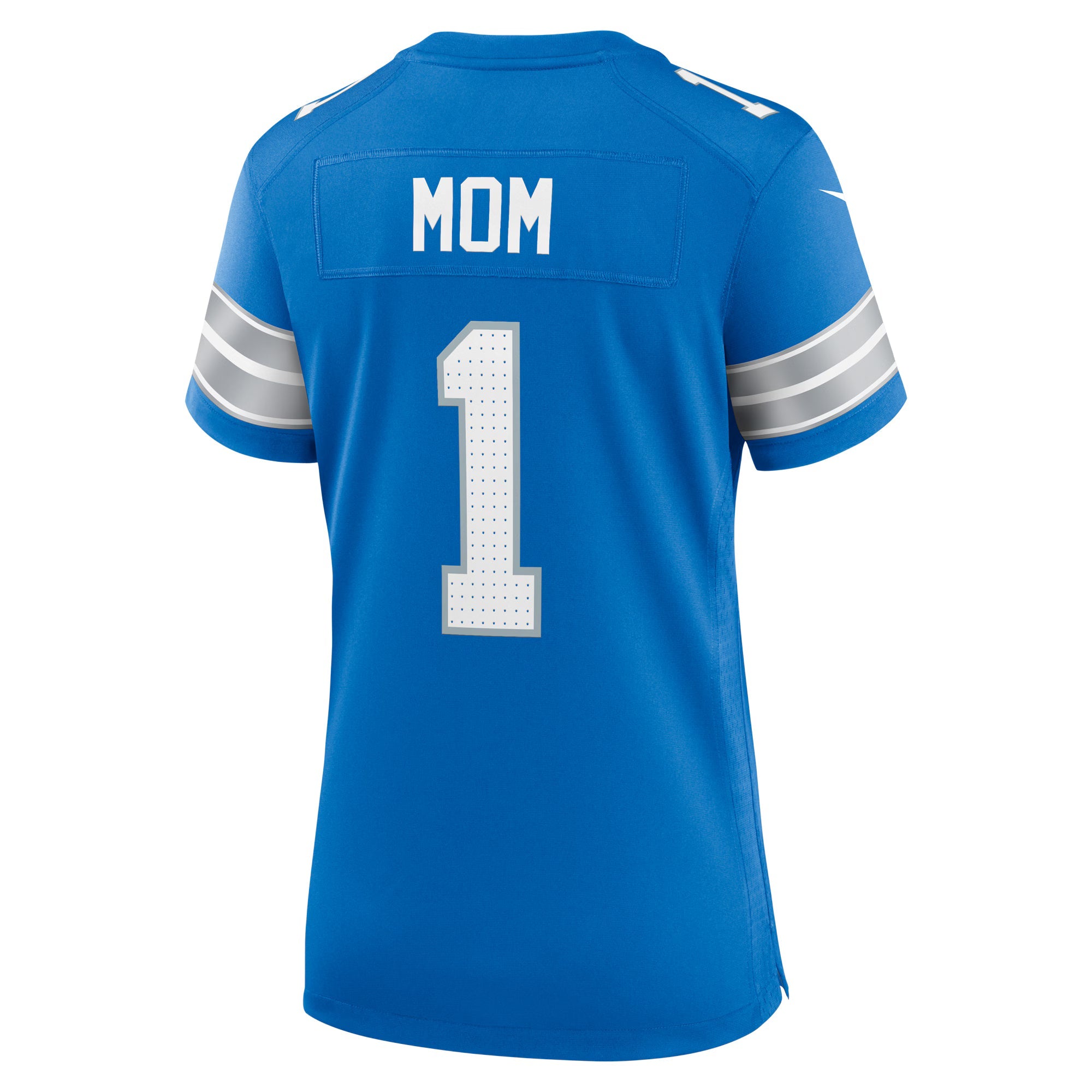 Detroit Lions Number 1 Mom Blue Game Jersey