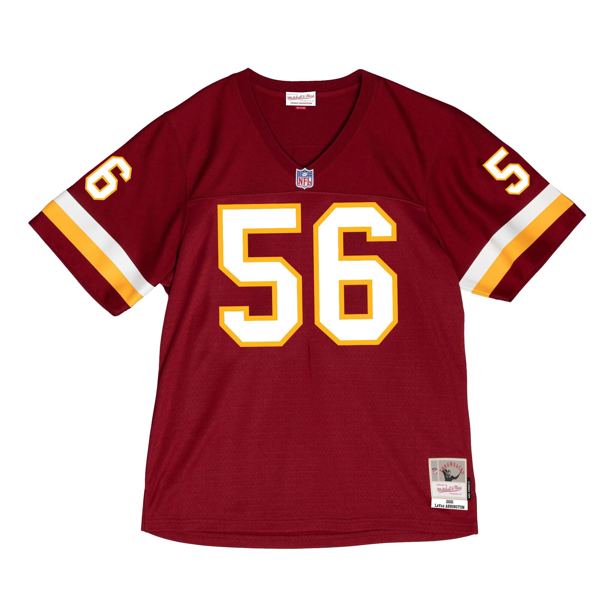 Washington Commanders LaVar Arrington Mitchell & Ness Burgundy 2001 Legacy Throwback Replica Jersey
