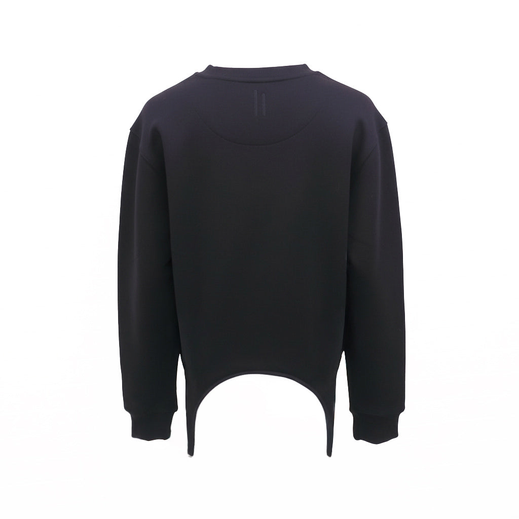 DION LEE BLACK GARTER SWEATER - SIZE L