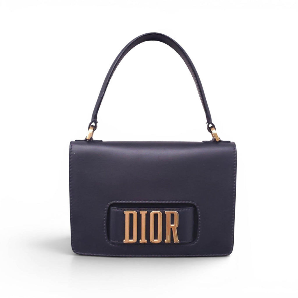 DIOR BLACK LOGO SHOULDER BAG