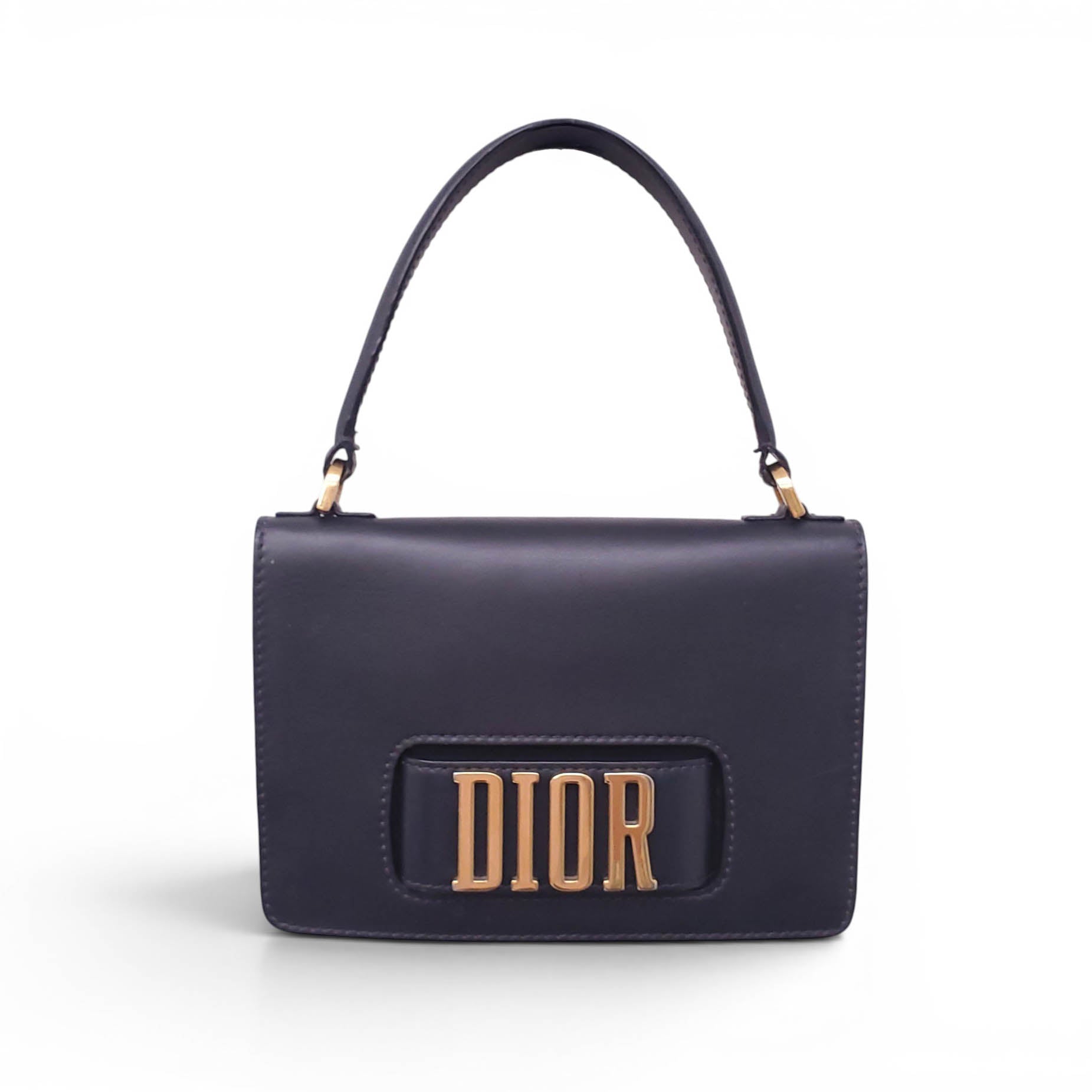 DIOR BLACK LOGO SHOULDER BAG