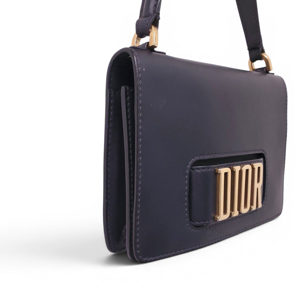 DIOR BLACK LOGO SHOULDER BAG