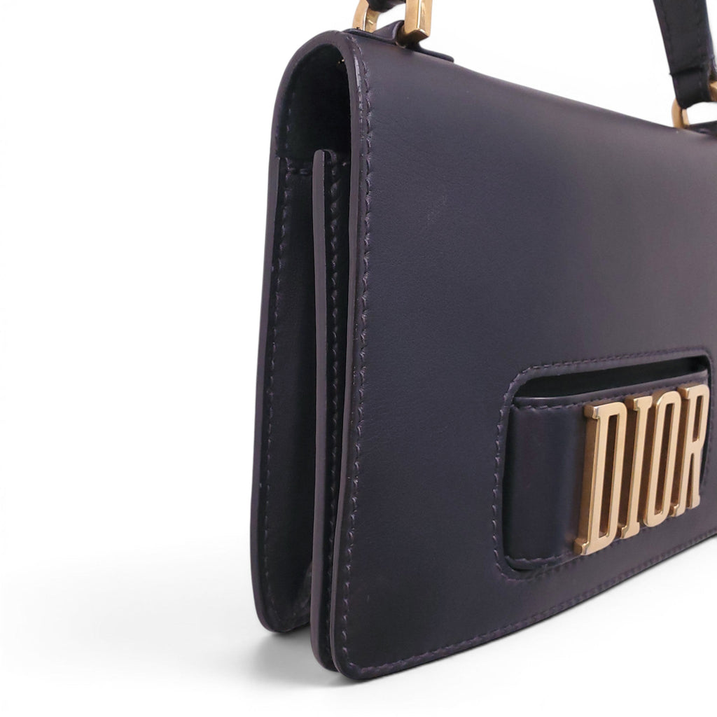 DIOR BLACK LOGO SHOULDER BAG