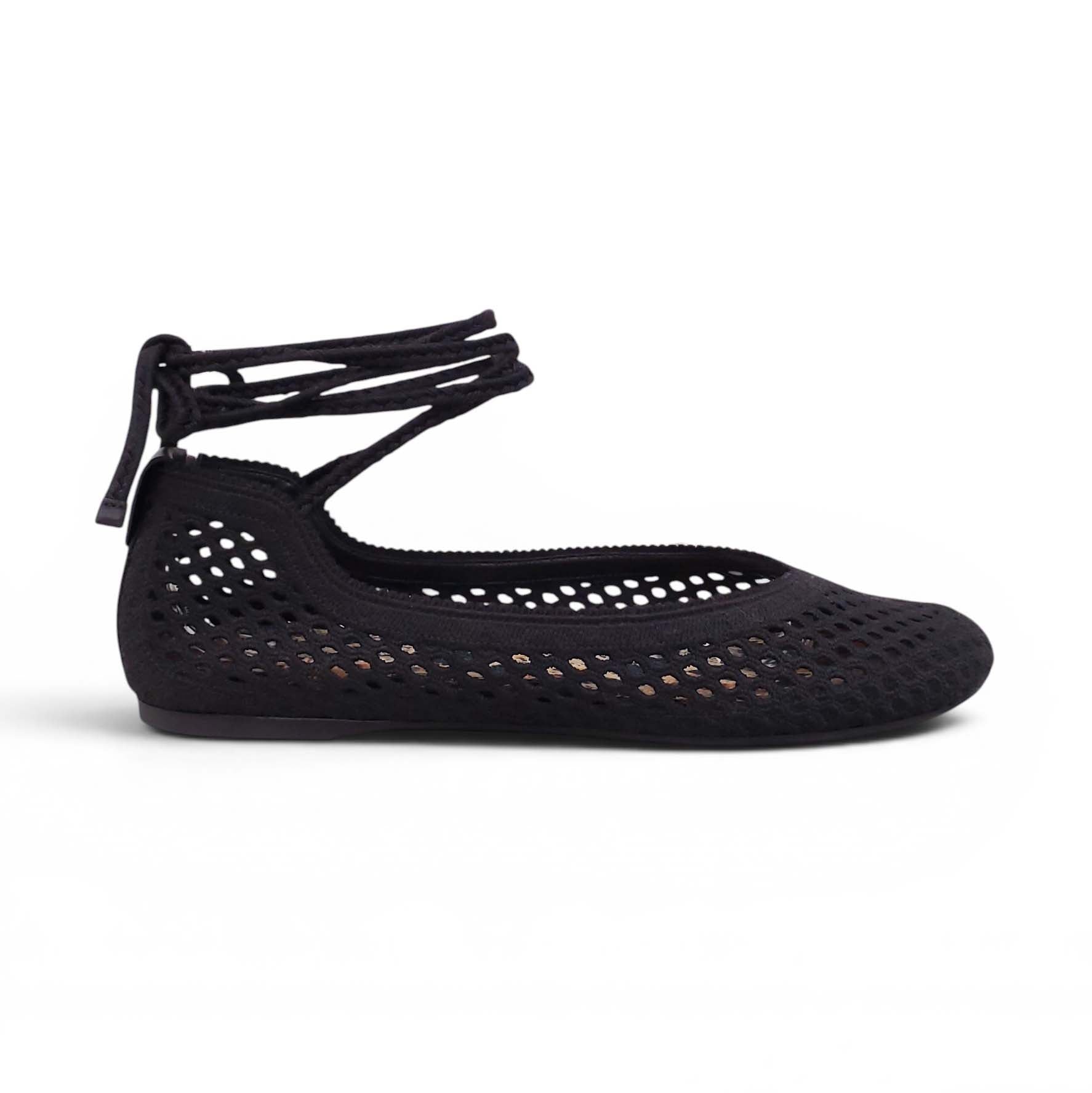 DIOR BLACK MESH BALLERINA FLATS - SIZE 38.5