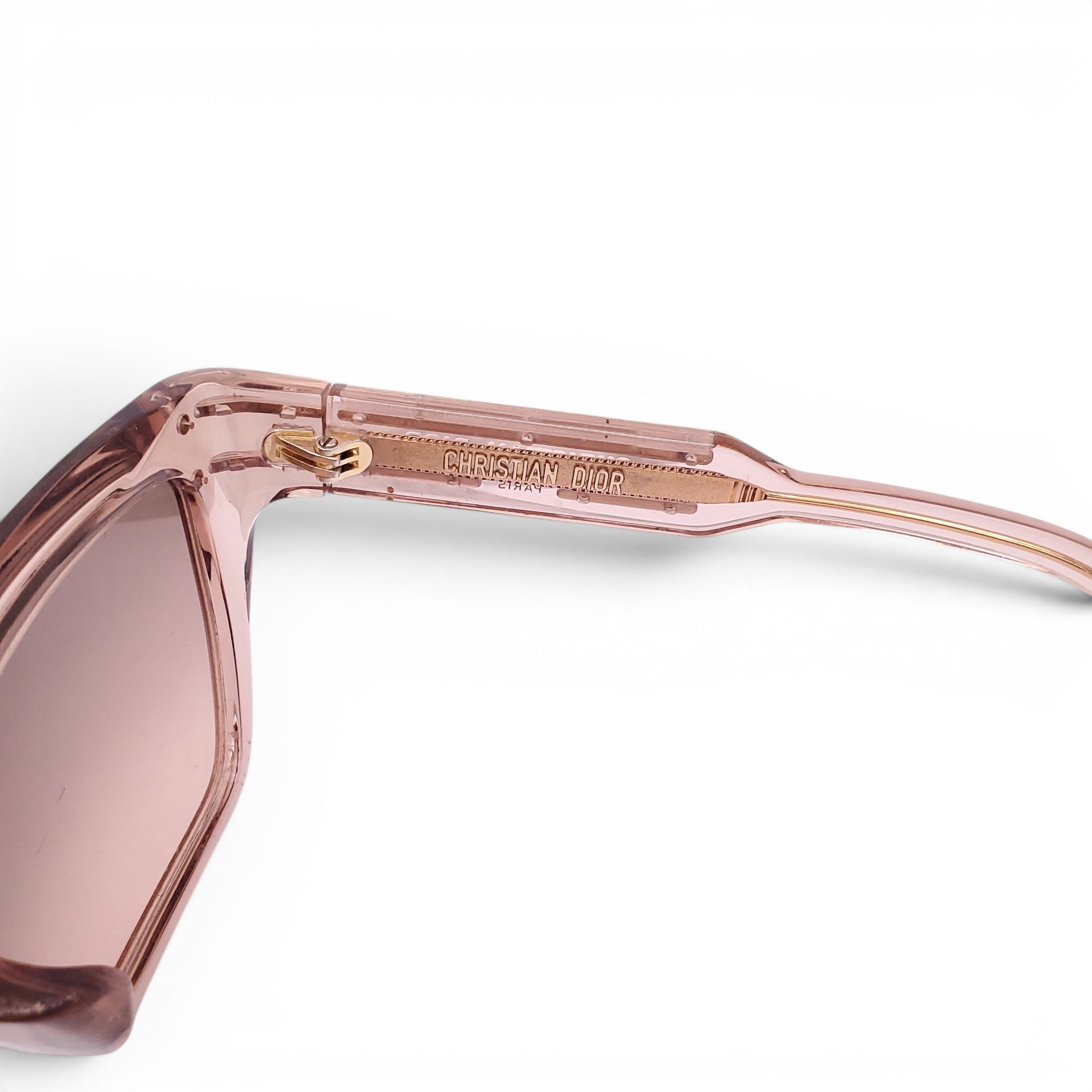 DIOR BROWN LUCITE SUNGLASSES