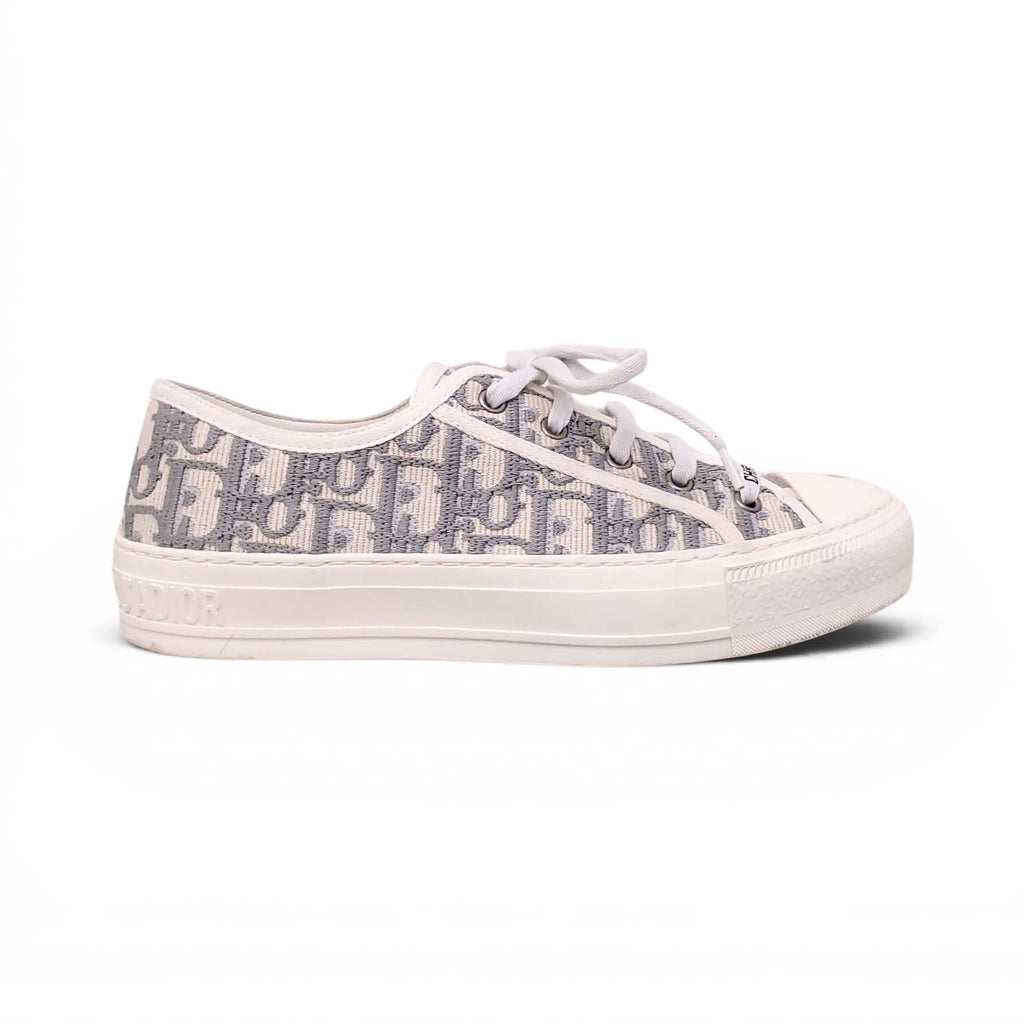 DIOR GREY LOGO SNEAKERS - SIZE 38.5
