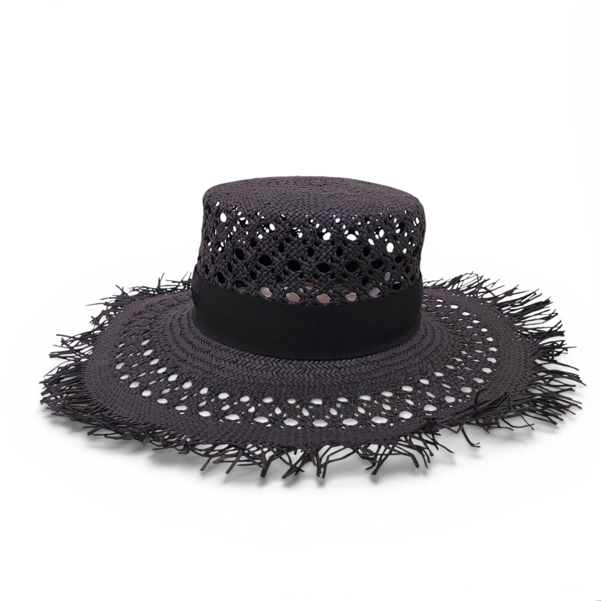 DIOR RAFFIA LOGO HAT - SIZE 57