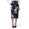 DOLCE & GABBANA BLACK ANGEL PATTERNED SKIRT - SIZE 46