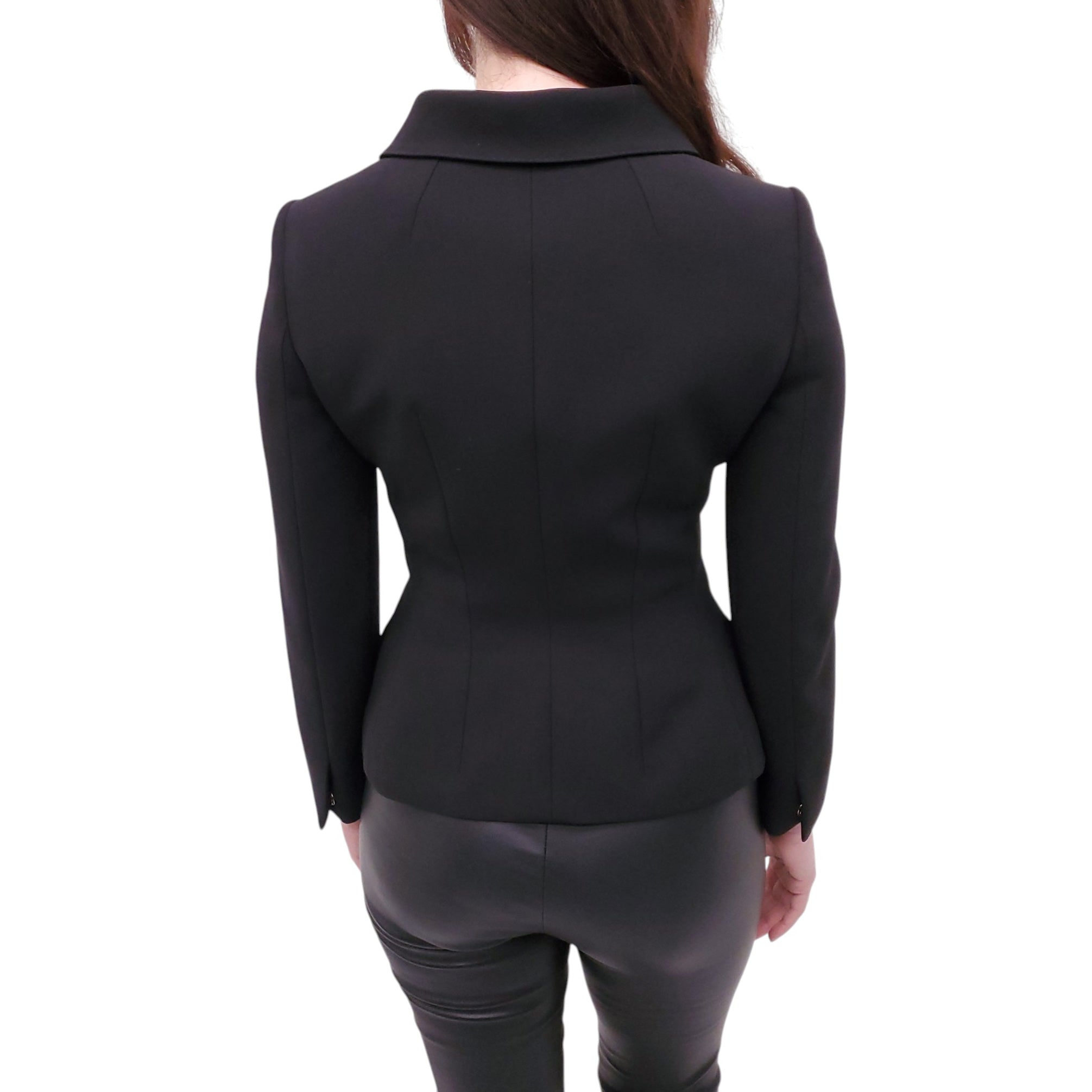DOLCE & GABBANA BLACK JACKET WITH LARGE BUTTONS - SIZE 38