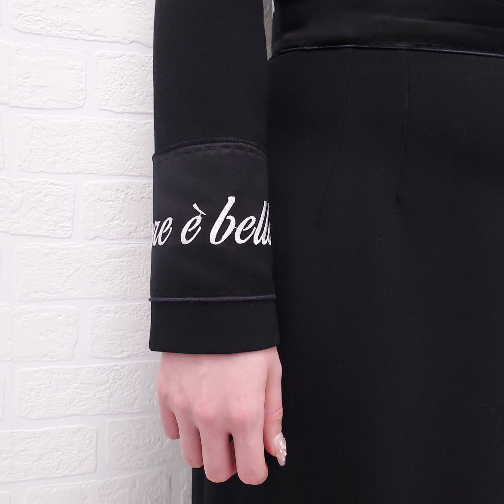 DOLCE & GABBANA BLACK 'FASHION DEVOTION' DRESS - SIZE 46
